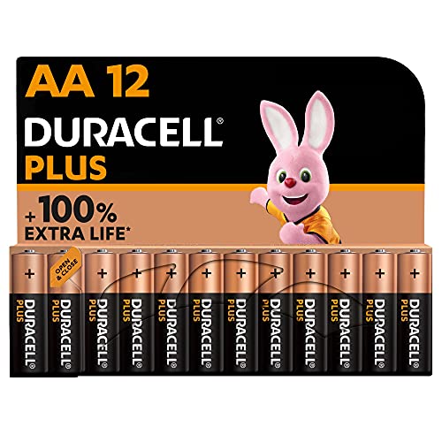 Duracell Plus AA Mignon Alkaline-Batterien, 1.5V LR6 MN1500, 12er-Pack