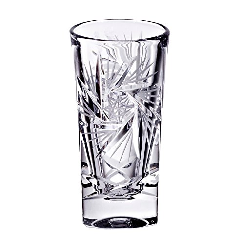 Longdrinkglas Longdrinkbecher Wasserglas Schleuderstern Transparent Kristallglas 15 cm