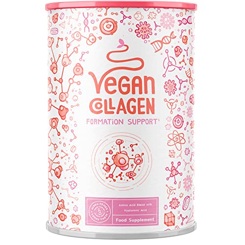 Vegan Collagen Formation Support mit Hyaluronsäure - Pflanzliche Alternative zu konventionellem Kollagen - Geschmacksneutral - 400 Gramm Pulver
