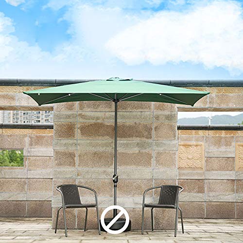 patio umbrella Sonnenschirm Halbes Rechteck 250x130cm Gartenschirm Wandschirm Balkon-Schirm Mit Kurbel Stab Aus Aluminiumlegierung 38mm Für Außen/Garten Und Terrasse/Café