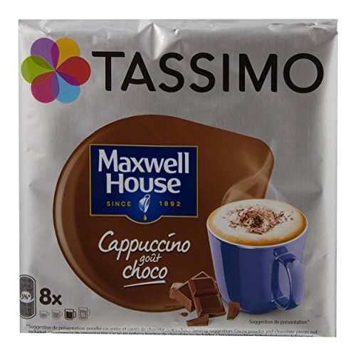 Tassimo Maxwell House Cappuccino Choco, Kaffee, Kaffeekapsel, T-Disc, Schokolade, 8 Portionen