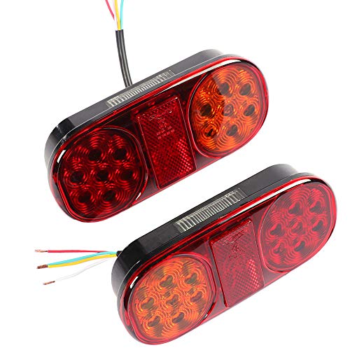AOHEWEI 2stk LED Anhänger Rückleuchten Bremsleuchte Für Lkw 12v Blinklicht Wasserdicht Beleuchtung Hinten zum Auto Lkw Wohnwagen Oder Traktor