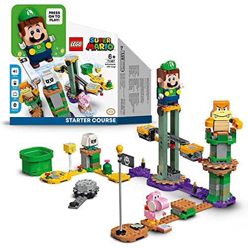 LEGO 71387 Super Mario Abenteuer mit Luigi – Starterset, Spielzeug mit Einer interaktiven Figur, modulares Set