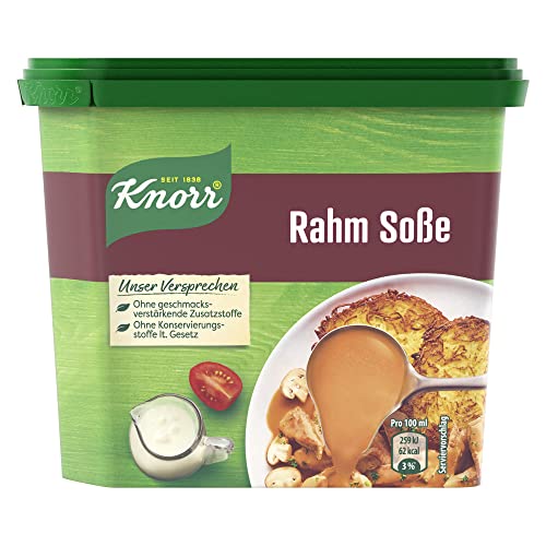 Knorr Rahm Soße leckere hellbraune Sauce ohne geschmacksverstärkende Zusatzstoffe 238 g 1 Stück