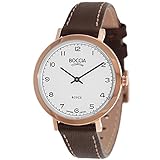 Boccia Damen Analog Quarz Uhr mit Leder Armband 3246-04