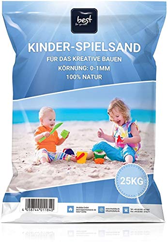Best for Garden 25kg Spielsand Quarzsand für Sandboxen Sandkasten Dekosand TÜV geprüft TOP Qualität (25 kg)