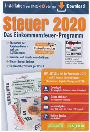 Aldi Steuerprogramm Einkommensteuer 2020 - Steuer 2020 CD Software Neu und OVP