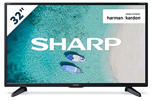 SHARP 32CB6E LED TV 81 cm (32 Zoll) HD Ready Fernseher (Harman Kardon, HDMI, HD Tuner), Schwarz