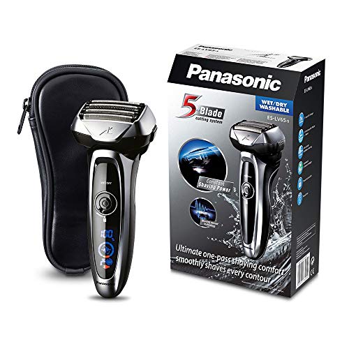 Panasonic Nass/Trocken-Rasierer ES-LV65 passt sich flexibel der Gesichtsstruktur an, Elektro-Rasierer für Herren, Shaver, für gründliche Bart-Pflege