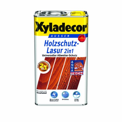 Xyladecor Holzschutzlasur 2in1 Aussen, 5 Liter, Farbton Farblos