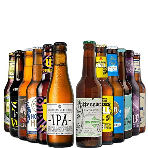 BierSelect Craft Beer Paket - 12 verschiedene Craft Beer Spezialitäten (12x0,33l) - super Geschenkidee für Craft Beer Fans zum Geburtstag, Weihnachten, Ostern oder zum Vatertag