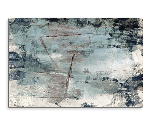 Paul Sinus Art 120x80cm Leinwandbild Leinwanddruck Kunstdruck Wandbild grau braun schwarz beige Grunge
