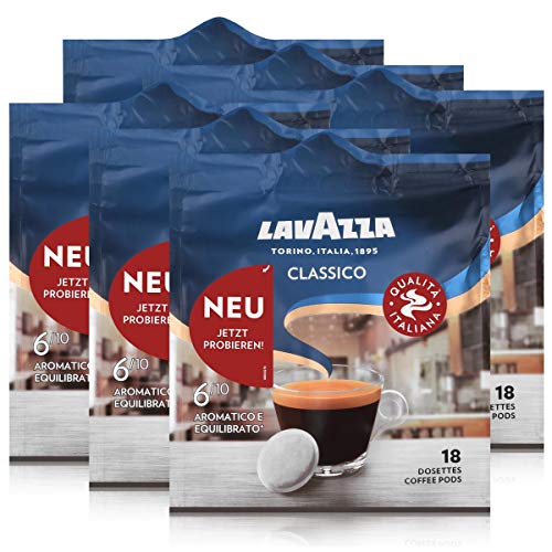 Lavazza Kaffeepads Classico 18 Pads - Für Kaffee-Padmaschinen 125g (6er Pack)