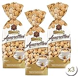 Gadeschi Amarettini (3x 200g) | italienisches Gebäck aus Aprikosenkernen | Kaffeegebäck | insgesamt 600g Kekse Amarettini
