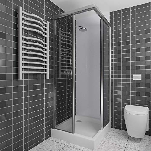 A+H Wandverkleidung - Kunststoffplatte als Duschrückwand für Dusche/Badewanne - Duschplatte/Duschwand mit Schutzfolie (250x100cm, weiß)