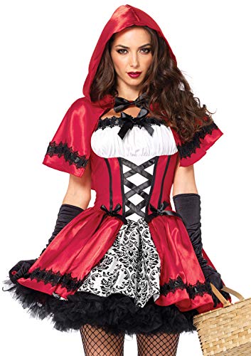 LEG AVENUE Damen Gothic Red Riding Hood Kost me, Red, White, Größe: L (EUR 40)