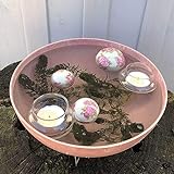 Storm's Gartenzaubereien Miniteich komplett Set B rosa Rosenkugel schwimmende Teelichtschalen