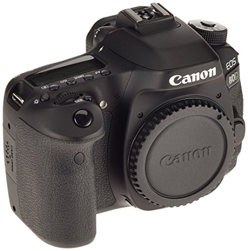 Canon EOS 80D DSLR Digitalkamera Gehäuse Body (24,2 Megapixel, 7,7 cm (3 Zoll) Display, APS-C Dual Pixel CMOS AF Sensor, 45 AF-Kreuzsensoren, DIGIC 6 Bildprozessor, NFC und WLAN, Full-HD), schwarz