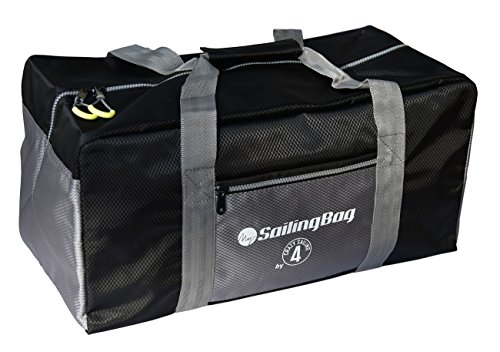 crazy4sailing Segeltasche mit Reißverschluss Sporttasche, Farbe:schwarz