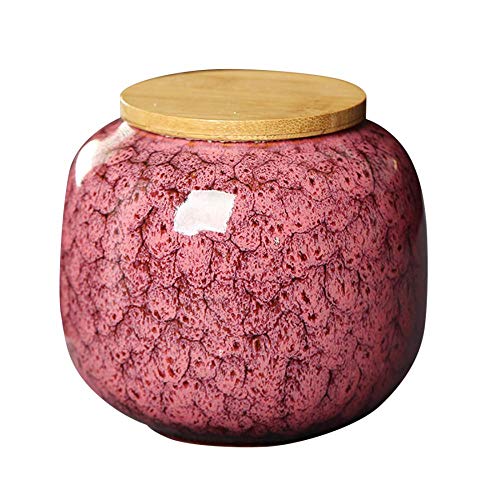 Keramik-Vorratsgläser, 650 ml, exquisite, orientalische Keramikdosen für Küche, Gewürze, Teedose, Kaffeedose, rot