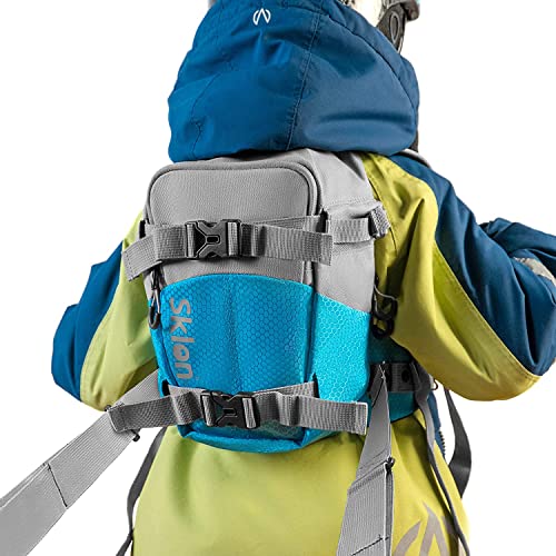 Sklon Kinderrucksack mit Sicherheitsleine für das Ski- und Snowboardtraining – Bringen Sie Ihrem Kind die Grundlagen des Skifahrens und Snowboardens bei (Blau)