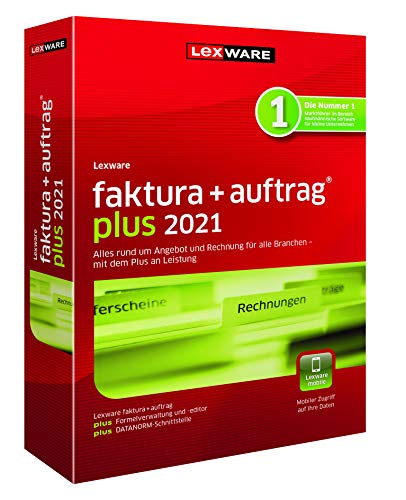 Lexware faktura+auftrag 2021|plus-Version Minibox (Jahreslizenz)|Einfache Auftrags- und Rechnungs-Software für alle Branchen|Kompatibel mit Windows 8.1 oder aktueller|Plus|1|1 Jahr|PC|Disc
