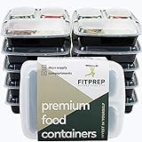 FITPREP - DAS ORIGINAL - 3-Fach Meal Prep Boxen - 10er Pack - für Meal Prep empfohlen