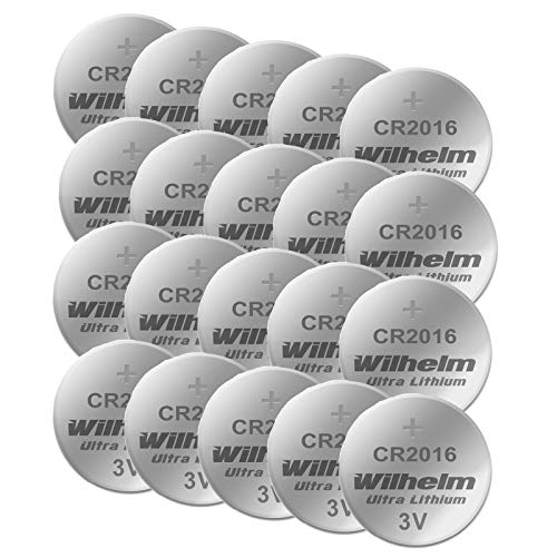 20 x Knopfzelle CR2016 Wilhelm Batterie Lithium 3V CR 2016 Industrieware…