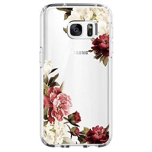 Neivi Kompatibel mit Samsung Galaxy S6 Hülle,Galaxy S6 Edge Schutzhülle Silikon Silikonhülle Transparent TPU Bumper Schutz Handytasche Handyhülle Schale Case Cover für S6 Edge (Blume5, Galaxy S6)