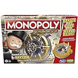 Monopoly Geheimtresor Brettspiel für Kinder ab 8 Jahren, Familienspiel für 2–6 Spieler, enthält Tresor