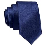 DonDon schmale dunkelblaue Krawatte 5 cm glänzend