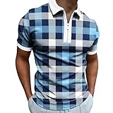 Innerternet Elegant Hemden Herren Polo Shirt Basic Sommer-Hemd Klassisch Kurzarmhemd Slim Fit Golf T-Shirt Revers Karohemd Strick Businesshemden Günstige Bluse