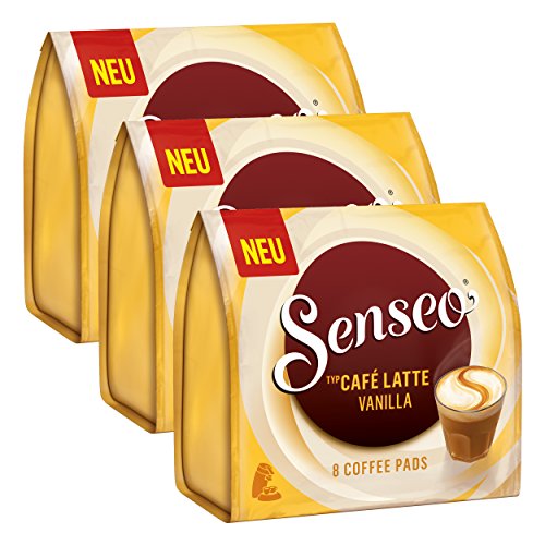 Senseo Kaffeepads Café Latte Vanilla, 24 Pads, 3Packungen