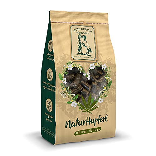 Mühldorfer NaturHupferl Hanf - 1 kg - Gesunde Leckerli für Pferde - Getreidefrei - Ohne Melasse und Zusatzstoffe