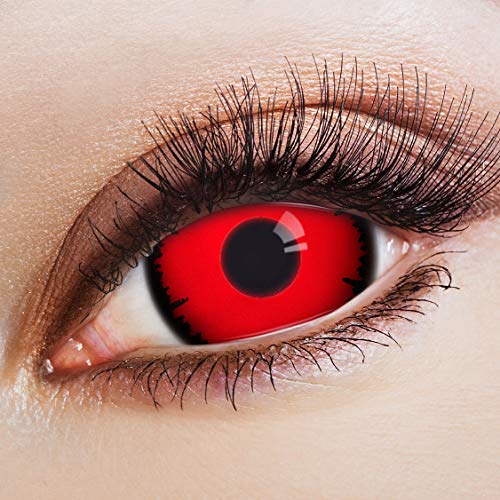 ARICONA Kontaktlinsen: Rote Sclera Kontaktlinsen Jahreslinsen mit 17mm - 2er Set