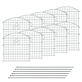 Teichzaun Set/Komplett-Set in verschiedenen Verpackungseinheiten und Formen - Sparset mit Oberbogen oder Unterbogen (10x Oberbogen, Grün - 3 Diamanten)