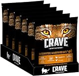 CRAVE Katzenfutter - getreidefreies, proteinreiches Trockenfutter in Truthahn und Huhn - 6 Beutel (6 x 750g)
