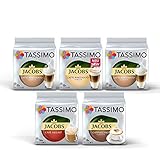 'Tassimo Jacobs Lovers Sortenpackung Kaffeekapseln - Tassimo Jacobs Latte Macchiato, Latte Macchiato Vanilla, Café Au Lait, Cappuccino Classico - 5 Packungen (48 Portionen)