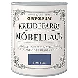Rust-Oleum Kreidefarbe Möbellack, auf Wasserbasis, hohe Ergiebigkeit, kein Schleifen oder Grundieren, Tinte Blau, 750ml…