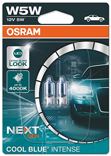 Original OSRAM 1 - Set T10 W5W 12V 5W COOL BLUE INTENSE NEXT XENON LOOK 4000 KELVIN Soffitte Standlicht Parklicht Scheinwerfer StVO Zugelassen