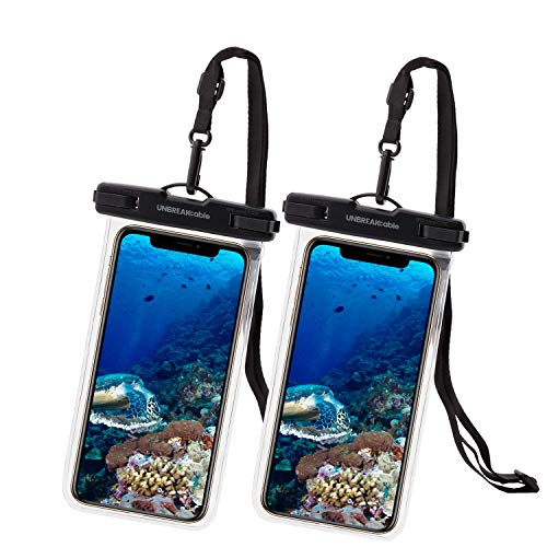 UNBREAKcable wasserdichte Handyhülle Unterwasser hülle - [2 Stück] 7.0 Zoll IPX8 wasserfeste handyhülle für Schwimmen, Baden für iPhone 13 12 11 XS X Pro Max Mini, XR SE 8 7 6 Samsung Huawei & Mehr