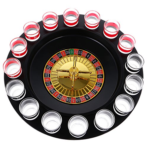 Baoblaze Russisches Glücksspiel Roulette Trinkspiel Set Drehrad Für Erwachsene Drehscheibe Für Geschäftsparty Geschenke