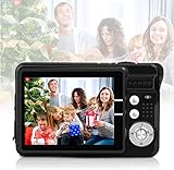 Digitalkamera 1080HD Foto Kamera Digital 2,7 Zoll 18 MP Mini Digital Kamera mit 8X Digitalzoom Fotoapparat Digitalkamera Geschenk Kompaktkameras für Kinder Erwachsene Studenten Anfänger(Schwarz)