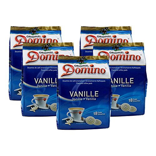 5 x DOMINO Kaffeepads Vanille 18 Pads