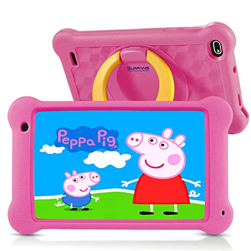 Kinder Tablet, 2GB RAM, 32GB ROM, Quad Core, Kindersicherung, 7 Zoll Augenschutz IPS FHD Display Android 10 Tablets mit Kindersicherer Hülle