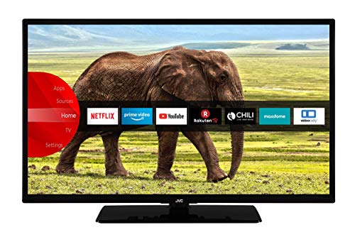 JVC LT-32VH5955 32 Zoll Fernseher (HD ready, Triple Tuner, Smart TV, Bluetooth, Works with Alexa) [Modelljahr 2021],Schwarz