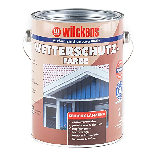 Wilckens 2,5 L. Wetterschutzfarbe, Anthrazitgrau RAL 7016 Seidenglänzend, Innen & Außen