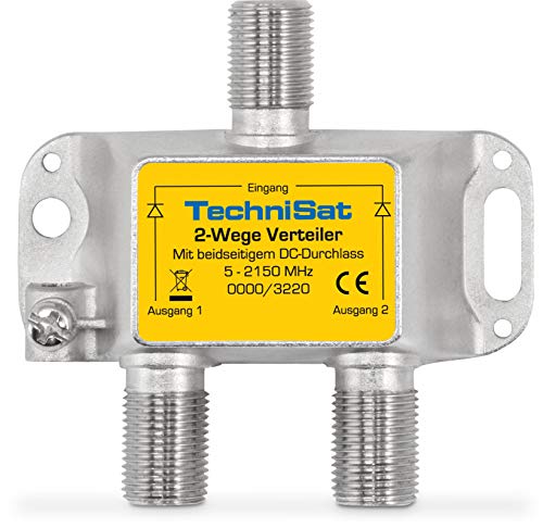 TechniSat 2-Wege Sat-Verteiler (diodenentkoppelter 2-Wege Verteiler, einsetzbar in TechniRouter-Anlagen)