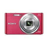 Sony DSC-W830 Digitalkamera (20,1 Megapixel, 8x optischer Zoom, 6,8 cm (2,7 Zoll) LC-Display, 25mm Carl Zeiss Vario Tessar Weitwinkelobjektiv, SteadyShot) pink