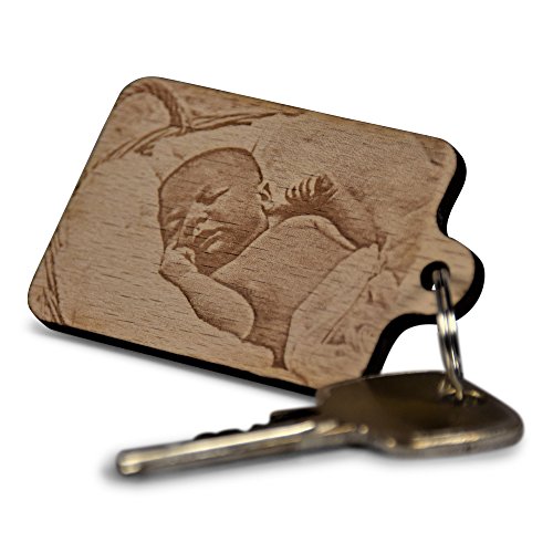 Wogenfels - Schlüsselanhänger aus Holz mit deiner Fotogravur persönlicher Gravur | QUALITÄT und Support aus Österreich